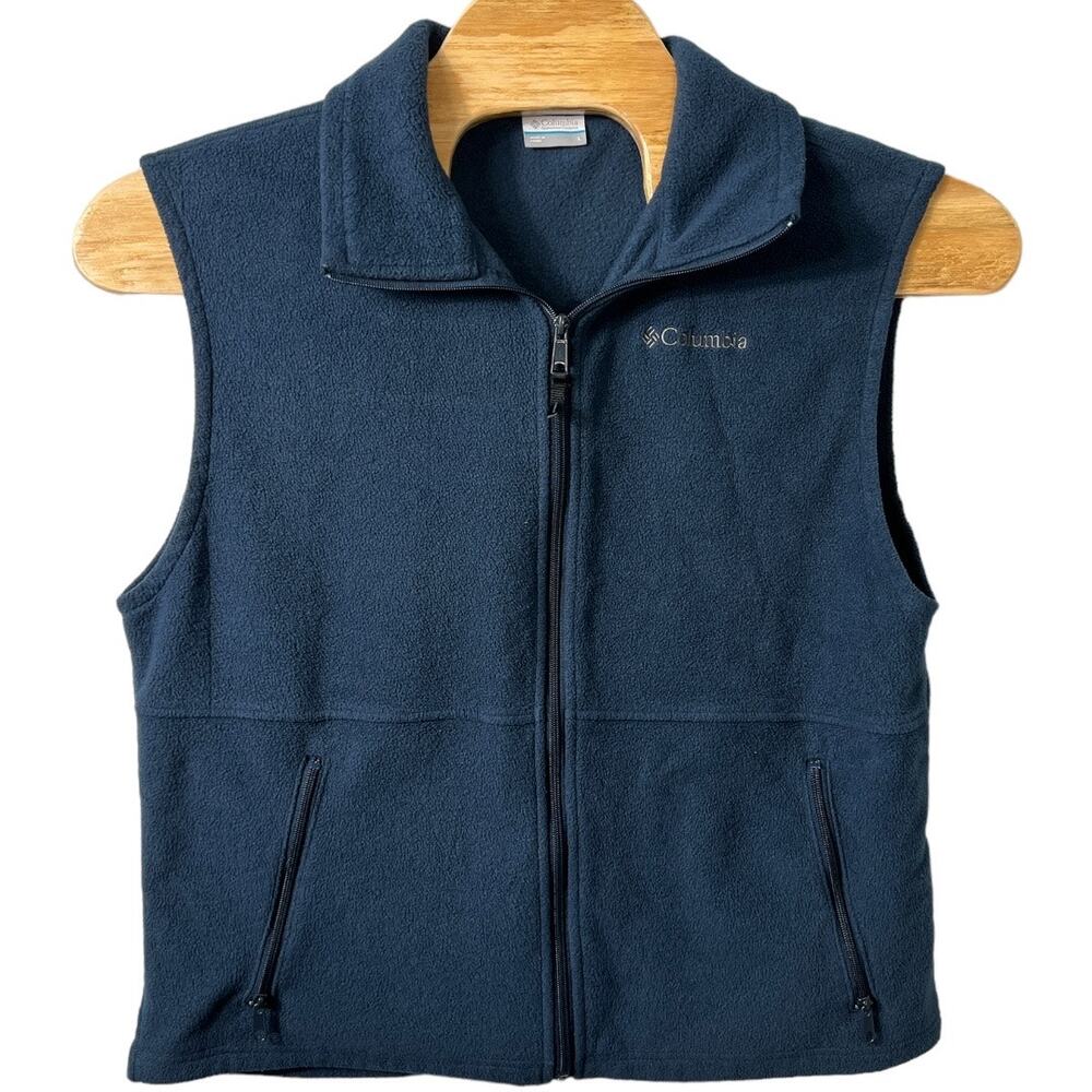 Navy Columbia Fleece Vest - Size Large